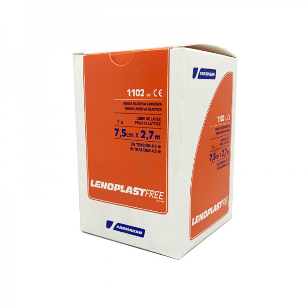 Lenoplast Free 7,5 cm x 2,7 mts: Bandage élastique adhésif (Boîte)